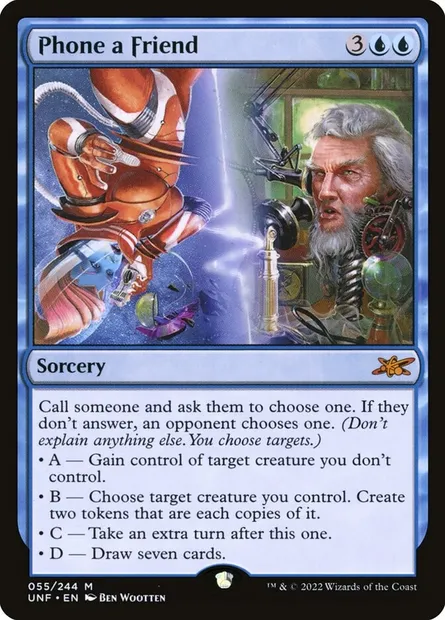 Phone a Friend, Magic card UNF 55 — Unfinity set