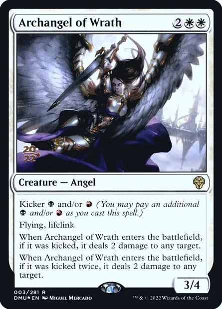 Archange de la colère, carte Magic PDMU 3s — extension Dominaria United Promos