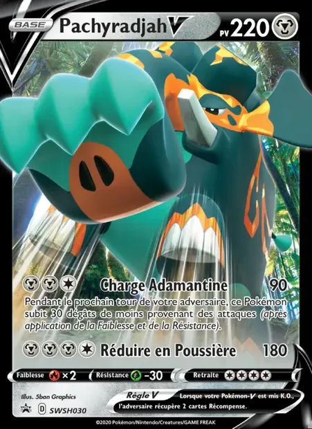 Pachyradjah V, carte Pokémon SWSH 030 — extension Promo SWSH