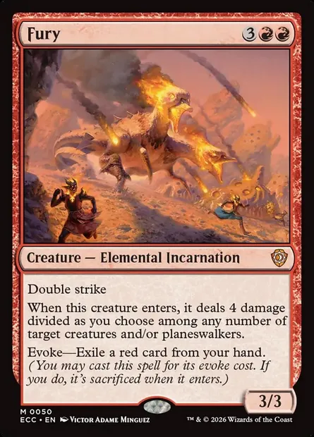 Fury, Magic card ECC 50 — Lorwyn Eclipsed Commander set