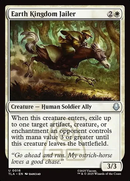 Earth Kingdom Jailer, Magic card TLA 16 — Avatar: The Last Airbender set