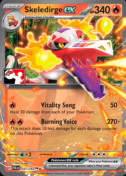Skeledirge ex, Pokémon card PPS 037-3 — Play! Pokémon Prize Pack Series set
