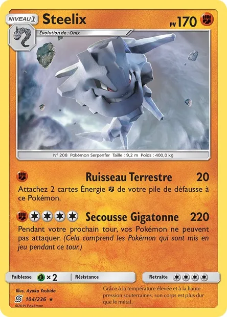 Steelix, carte Pokémon UNM 104 — extension Harmonie des Esprits