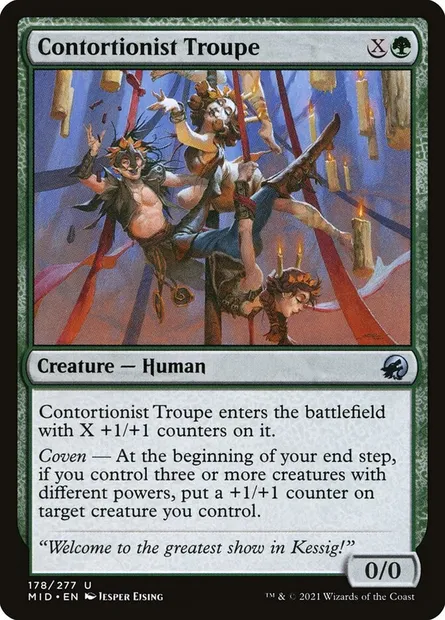 Contortionist Troupe, Magic card MID 178 — Innistrad: Midnight Hunt set