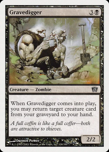 Gravedigger, Magic card 8ED 138 — Eighth Edition set
