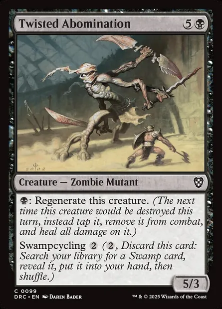 Twisted Abomination, Magic card DRC 99 — Aetherdrift Commander set