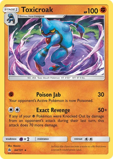 Toxicroak, Pokémon card FLI 64 — Forbidden Light set