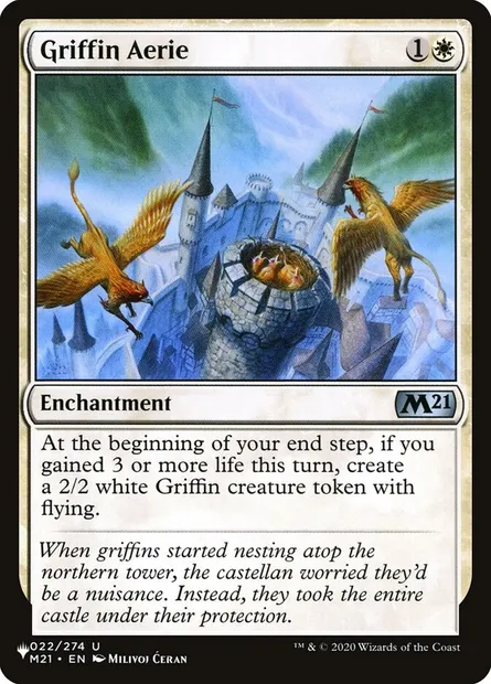 Aérain de griffons, carte Magic PLST M21-22 — extension The List