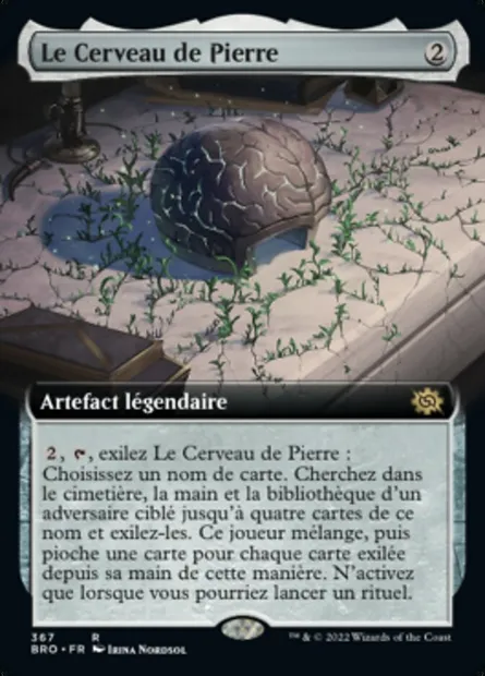 Le Cerveau de Pierre, carte Magic BRO 367 — extension La Guerre Fratricide