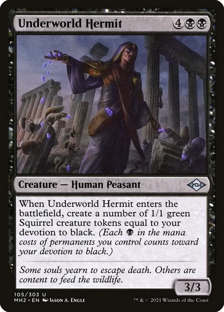 Underworld Hermit, Magic card MH2 105 — Modern Horizons 2 set