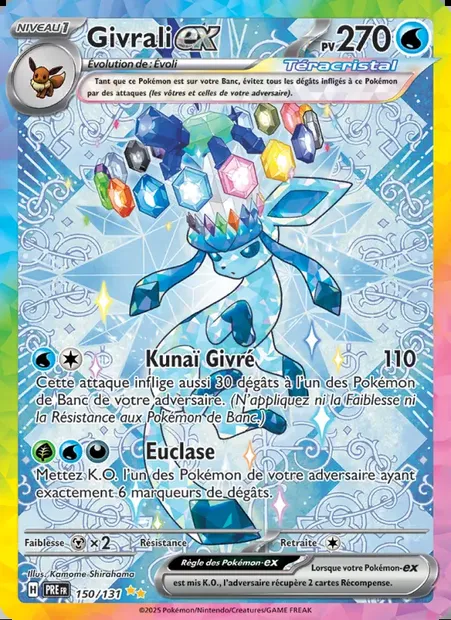 Givrali-ex, carte Pokémon PRE 150 — extension Évolutions Prismatiques