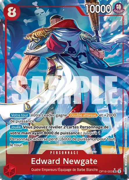 Edward Newgate, carte One Piece OP16-003 — extension L'HEURE DE LA BATAILLE DÉCISIVE