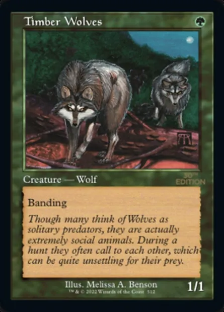 Timber Wolves, Magic card 30A 512 — 30th Anniversary Edition set