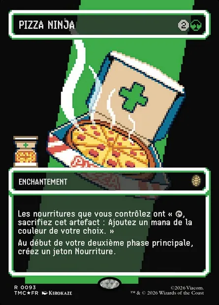 Pizza ninja, carte Magic TMC 93 — extension Teenage Mutant Ninja Turtles Eternal