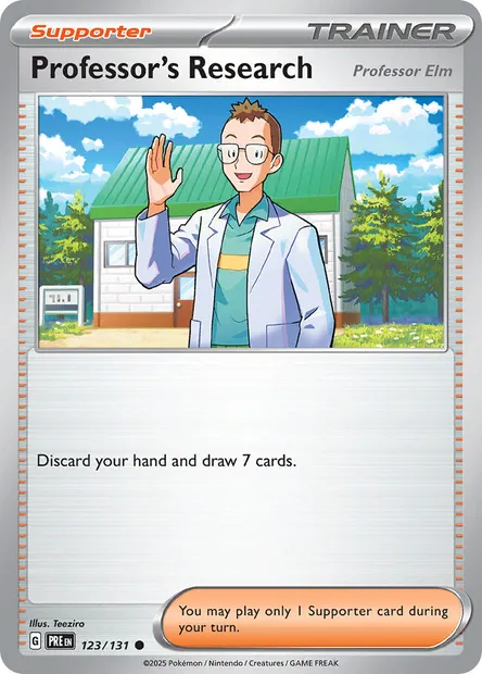 Professor's Research, Pokémon card PRE 123 — Prismatic Evolutions set