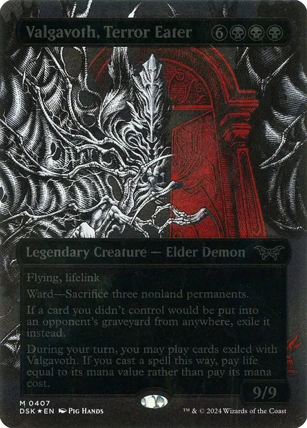 Valgavoth, Terror Eater, Magic card DSK 407 — Duskmourn: House of Horror set