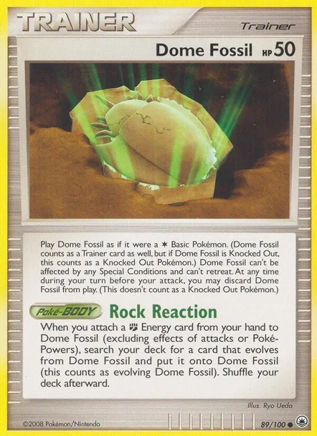 Dome Fossil, Pokémon card MD 89 — Majestic Dawn set