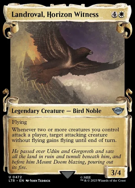 Landroval, témoin de l'horizon, carte Magic LTR 472 — extension Le Seigneur des Anneaux : chroniques de la Terre du Milieu