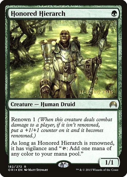 Hiérarche honoré, carte Magic PORI 182s — extension Magic Origins Promos
