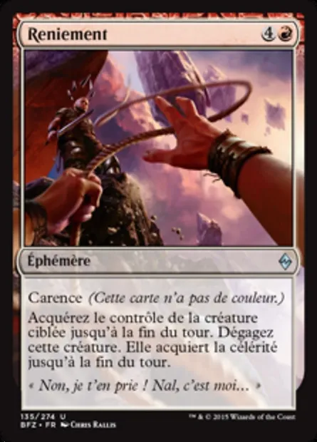 Reniement, carte Magic BFZ 135 — extension La bataille de Zendikar