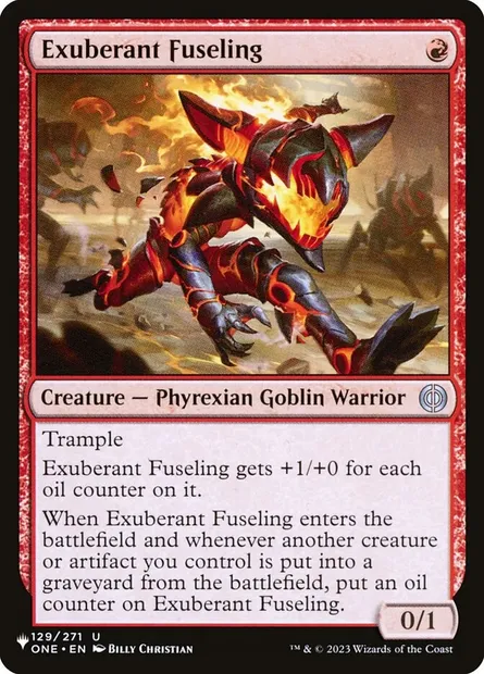 Exuberant Fuseling, Magic card PLST ONE-129 — The List set