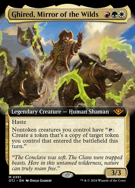 Ghired, Mirror of the Wilds, Magic card OTJ 351 — Outlaws of Thunder Junction set