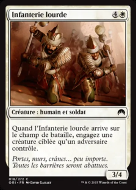 Infanterie lourde, carte Magic ORI 18 — extension Magic Origines