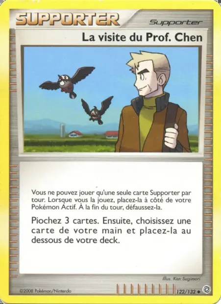 La visite du Prof. Chen, carte Pokémon SW 122 — extension Merveilles Secrètes