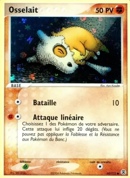 Osselait, carte Pokémon RG 60 — extension EX Rouge Feu & Vert Feuille