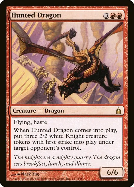 Hunted Dragon, Magic card RAV 131 — Ravnica: City of Guilds set