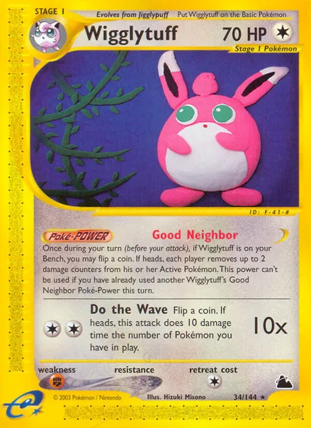 Wigglytuff, Pokémon card SK 34 — Skyridge set