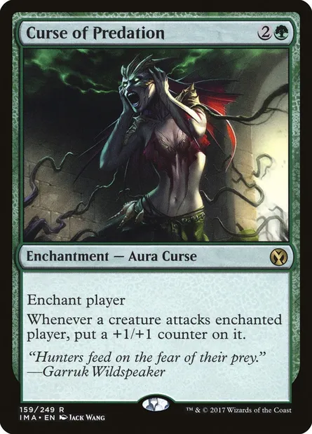 Curse of Predation, Magic card IMA 159 — Iconic Masters set