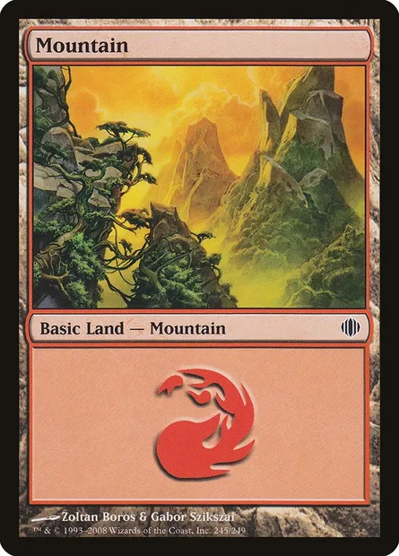 Mountain, Magic card ALA 245 — Shards of Alara set