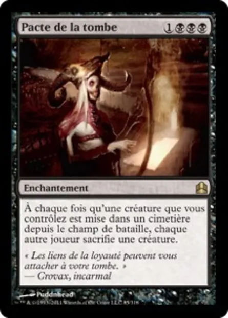Pacte de la tombe, carte Magic CMD 85 — extension Commander 2011