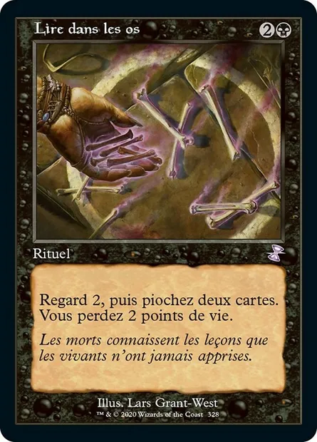 Lire dans les os, carte Magic TSR 328 — extension Spirale Temporelle Remastered