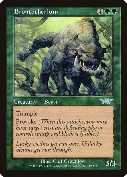 Brontotherium, Magic card LGN 119 — Legions set