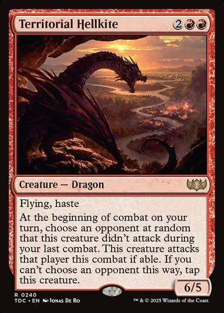 Territorial Hellkite, Magic card TDC 240 — Tarkir: Dragonstorm Commander set