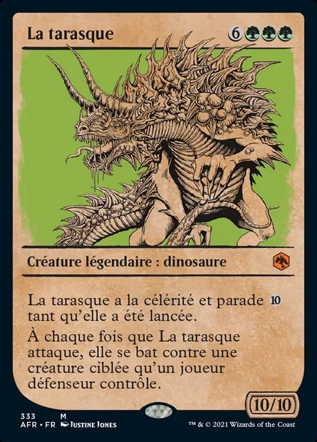 La tarasque, carte Magic AFR 333 — extension Forgotten Realms: Aventures dans les Royaumes Oubliés