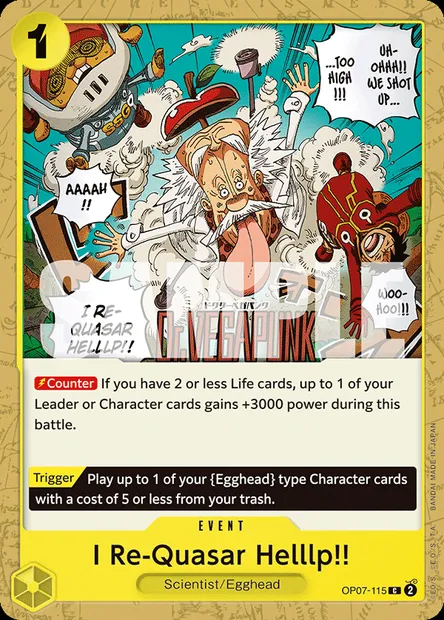I Re-Quasar Helllp!!, carte One Piece OP07-115 — extension 500 YEARS IN THE FUTURE