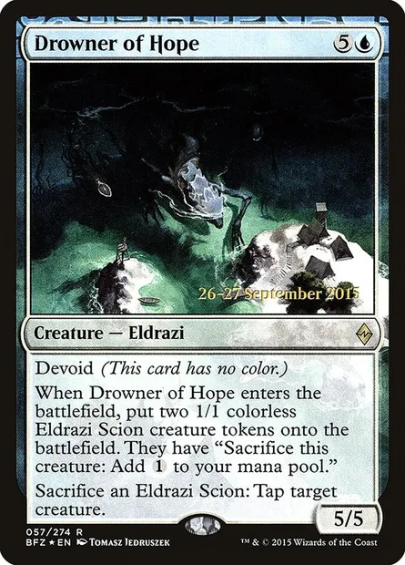 Noyeur d'espoir, carte Magic PBFZ 57s — extension Battle for Zendikar Promos