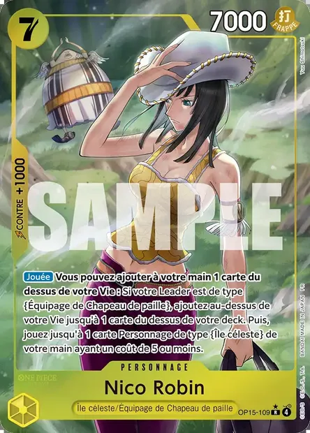 Nico Robin, carte One Piece OP15-109 — extension AVENTURE SUR L'ÎLE DE DIEU