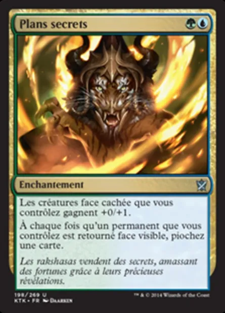 Plans secrets, carte Magic KTK 198 — extension Les Khans de Tarkir