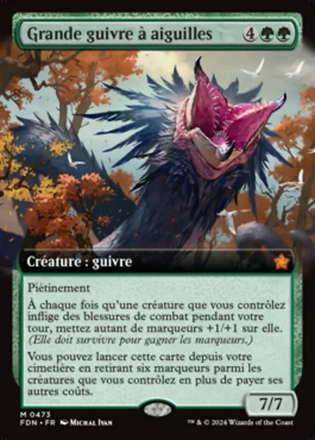 Grande guivre à aiguilles, carte Magic FDN 473 — extension Foundations