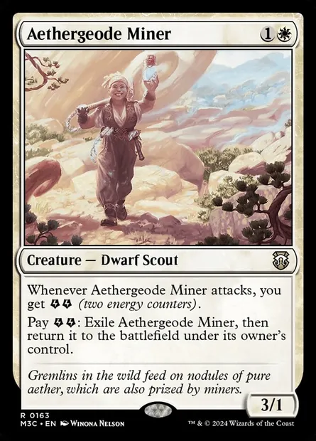 Aethergeode Miner, Magic card M3C 163 — Modern Horizons 3 Commander set