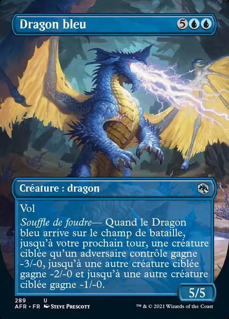 Dragon bleu, carte Magic AFR 289 — extension Forgotten Realms: Aventures dans les Royaumes Oubliés