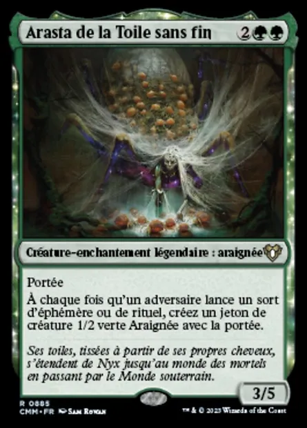 Arasta de la Toile sans fin, carte Magic CMM 885 — extension Commander Masters