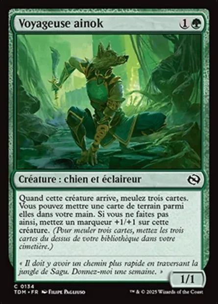 Voyageuse ainok, carte Magic TDM 134 — extension Tarkir: Dragonstorm