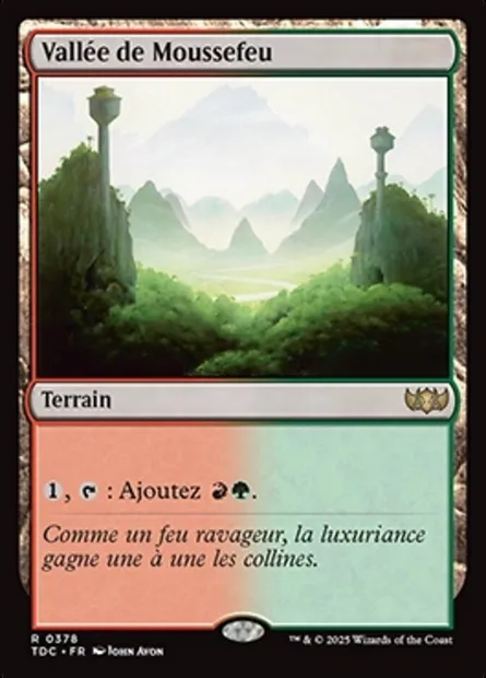 Vallée de Moussefeu, carte Magic TDC 378 — extension Tarkir: Dragonstorm Commander