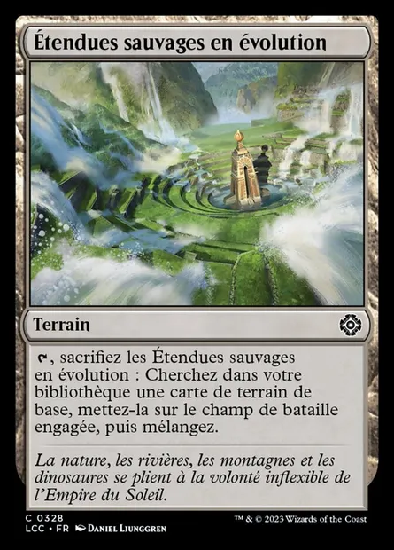 Étendues sauvages en évolution, carte Magic LCC 328 — extension The Lost Caverns of Ixalan Commander