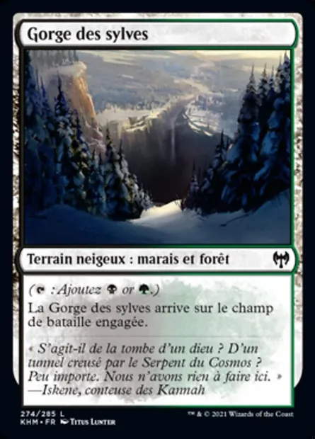 Gorge des sylves, carte Magic KHM 274 — extension Kaldheim